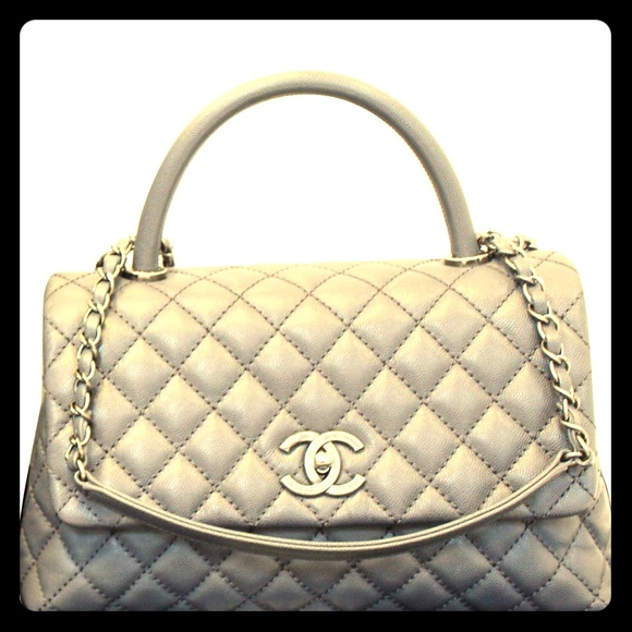 SOLD CHANEL COCO CAVIAR QUILTED LEATHERSHOULDERBAG - Picture 1 of 8